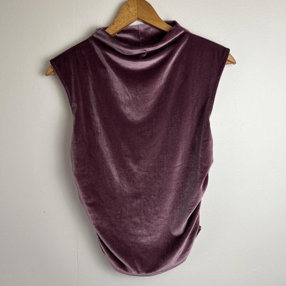 Womens Tank Top Size S Velour Mauve Feminine Going Out Cute Professional Chic